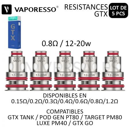 R Sistances Gtx Boite De Vaporesso