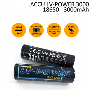 ACCU LV-POWER 18650 3000mAh