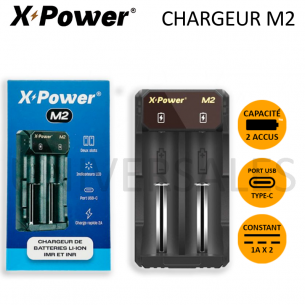 CHARGEUR M2 DOUBLE ACCU - X POWER