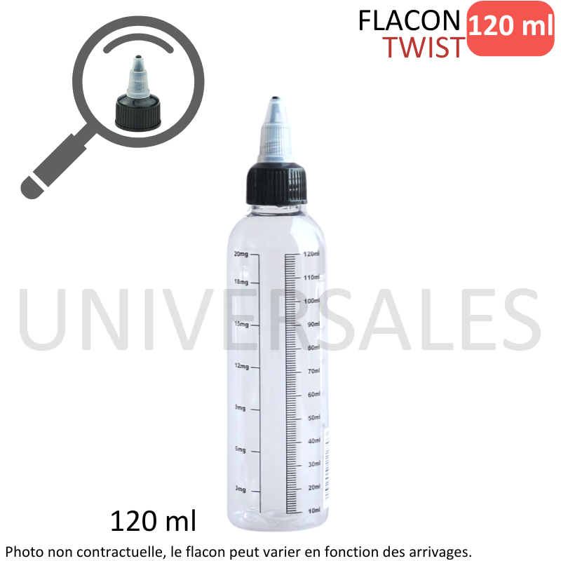 FLACON TWIST GRADUÉ 120ML