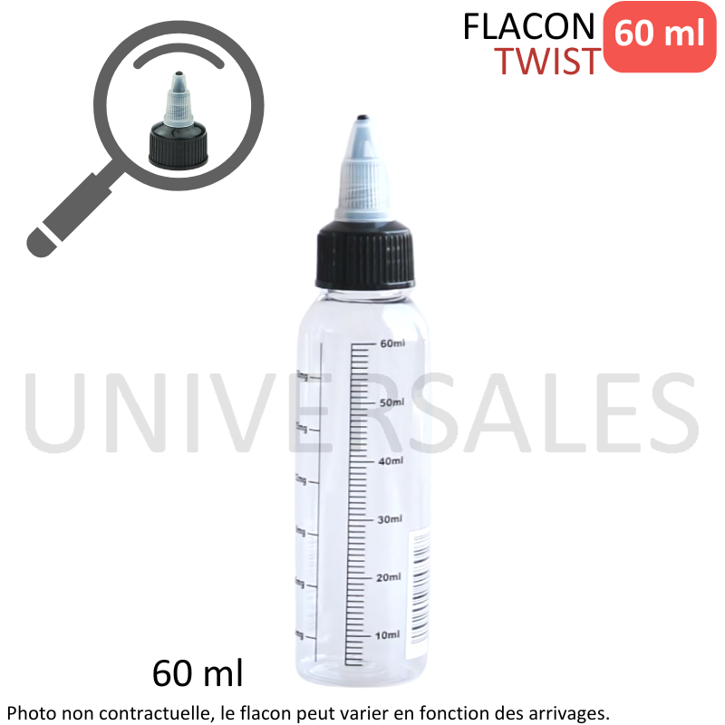 FLACON TWIST GRADUÉ 60ML