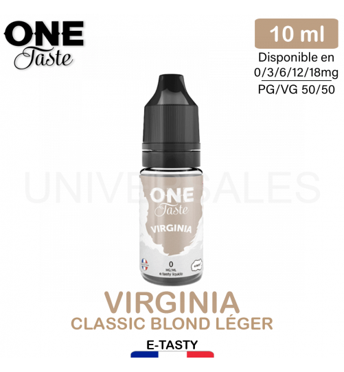 E-LIQUIDE VIRGINIA ONE TASTE E-TASTY