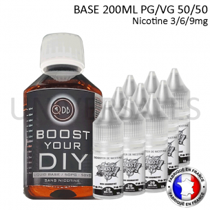 Kit D.I.Y. base 50/50 avec nicotine - 200ml