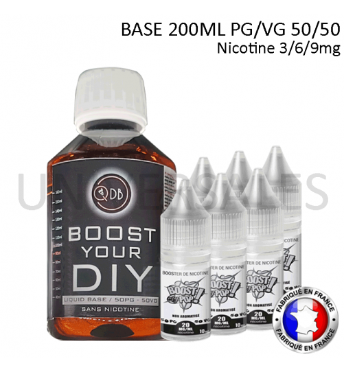 Kit D.I.Y. base 50/50 avec nicotine - 200ml