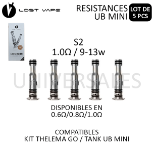 RESISTANCE UB MINI 1.0OHM S2 LOST VAPE