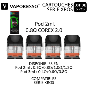 Cartouches pod XROS - Boite de 4