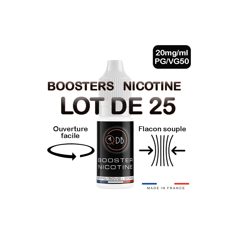 Booster de nicotine QDB lot de 25 Booster de nicotine QDB lot de 25