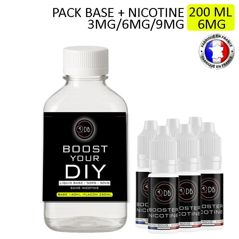 Kit D.I.Y. base 50/50 avec nicotine - 200ml