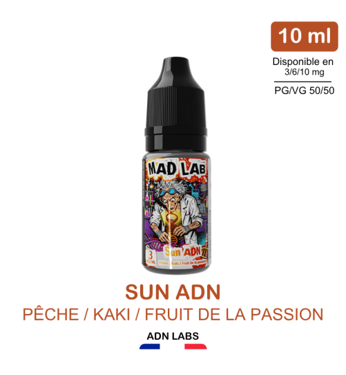 E-LIQUIDE SUN ADN pêche kaki fruit de la passion pas cher