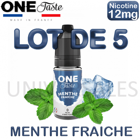 E-liquide MENTHE FRAICHE lot de 5