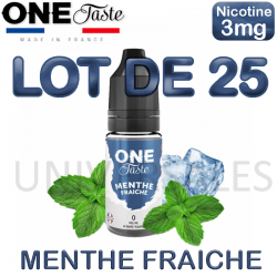 E-liquide One Taste Menthe Fraiche 3mg x25