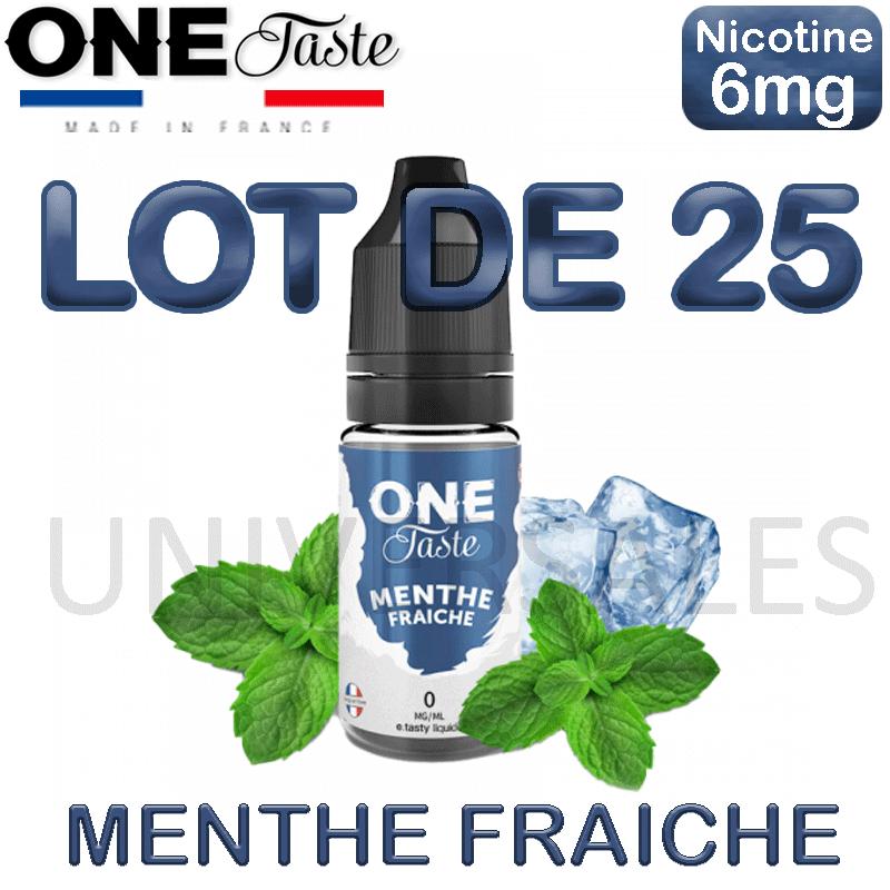 E Liquides MENTHE FRAICHE lot de 25