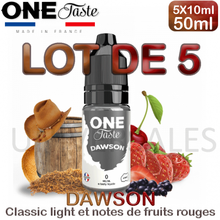 E liquide DAWSON one taste gout tabac fruité 0mg