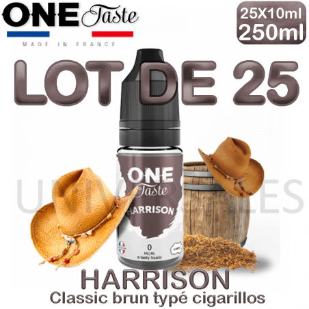 E-liquide one taste HARRISON tabac brun 0mg