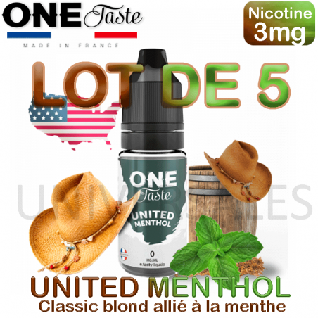 E -liquide UNITED MENTHOL lot de 5