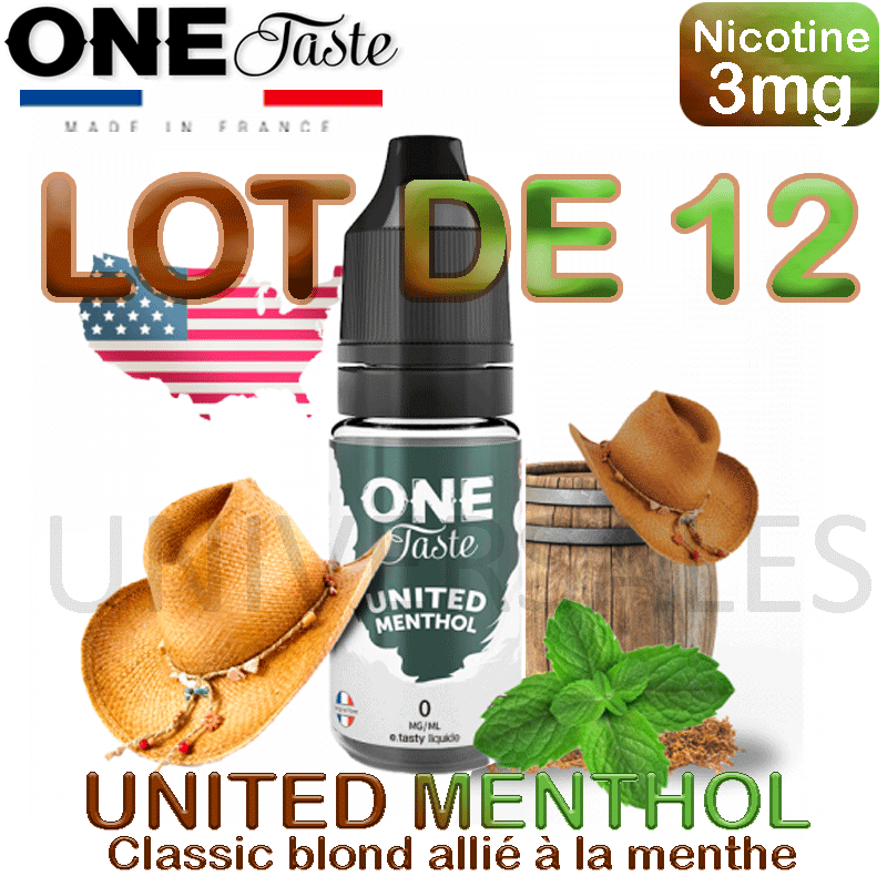 E Liquides UNITED MENTHOL lot de 12