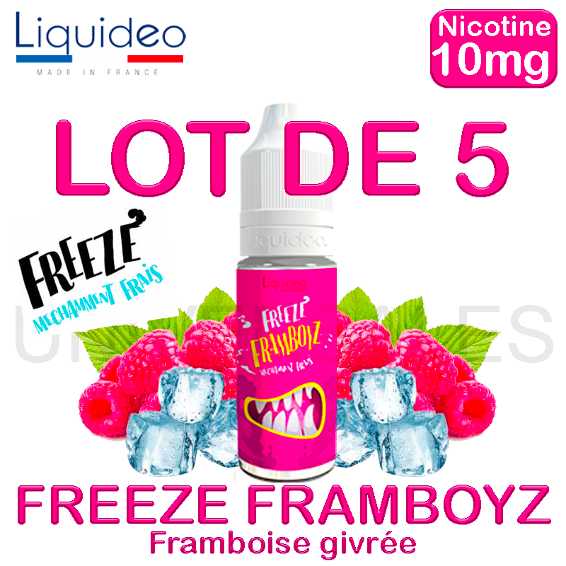 E liquide FREEZE FRAMBOYZ lot de 5