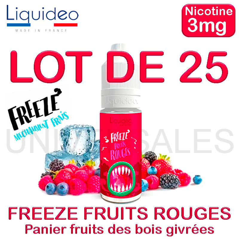 E liquide FREEZE FRUITS ROUGES lot de 25