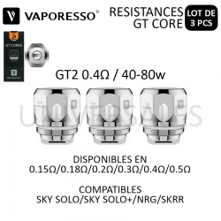 RESISTANCE GT2 VAPORESSO NRG SKRR 0.4OHM