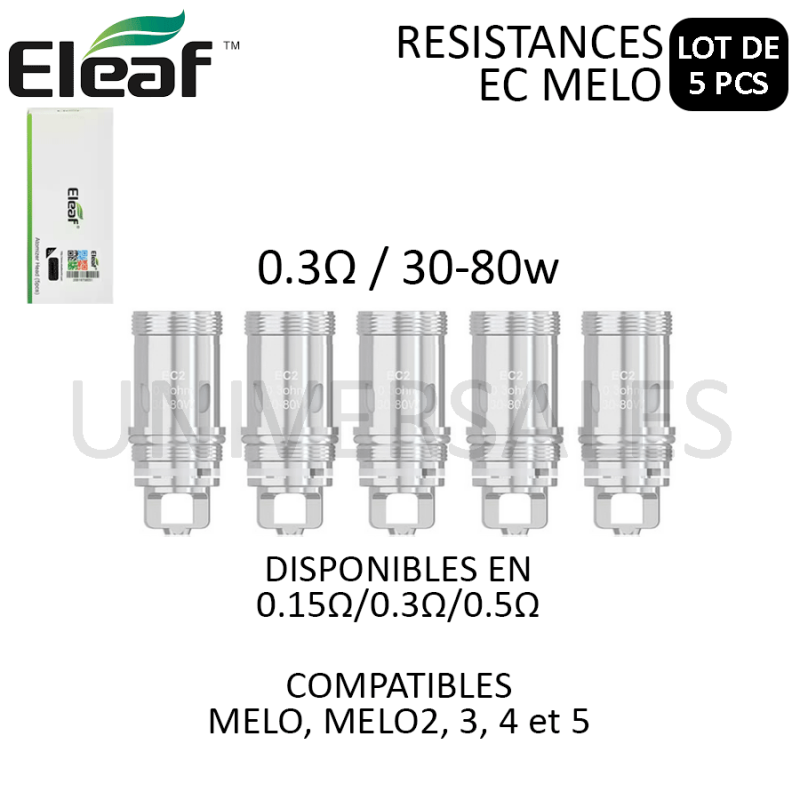Résistance EC MELO - Boite de 5 Résistance EC MELO - Boite de 5