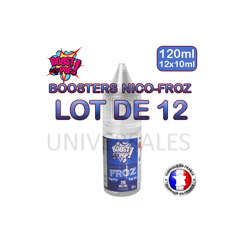 Booster nicotine frais lot de 12 Booster nicotine frais lot de 12