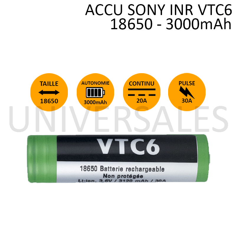 ACCU INR - VTC6 18650 3000mAh