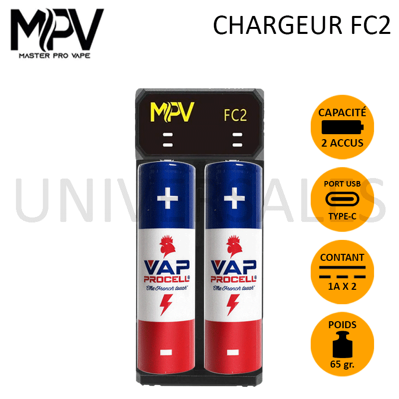 CHARGEUR FC2 DOUBLE ACCUS - MPV